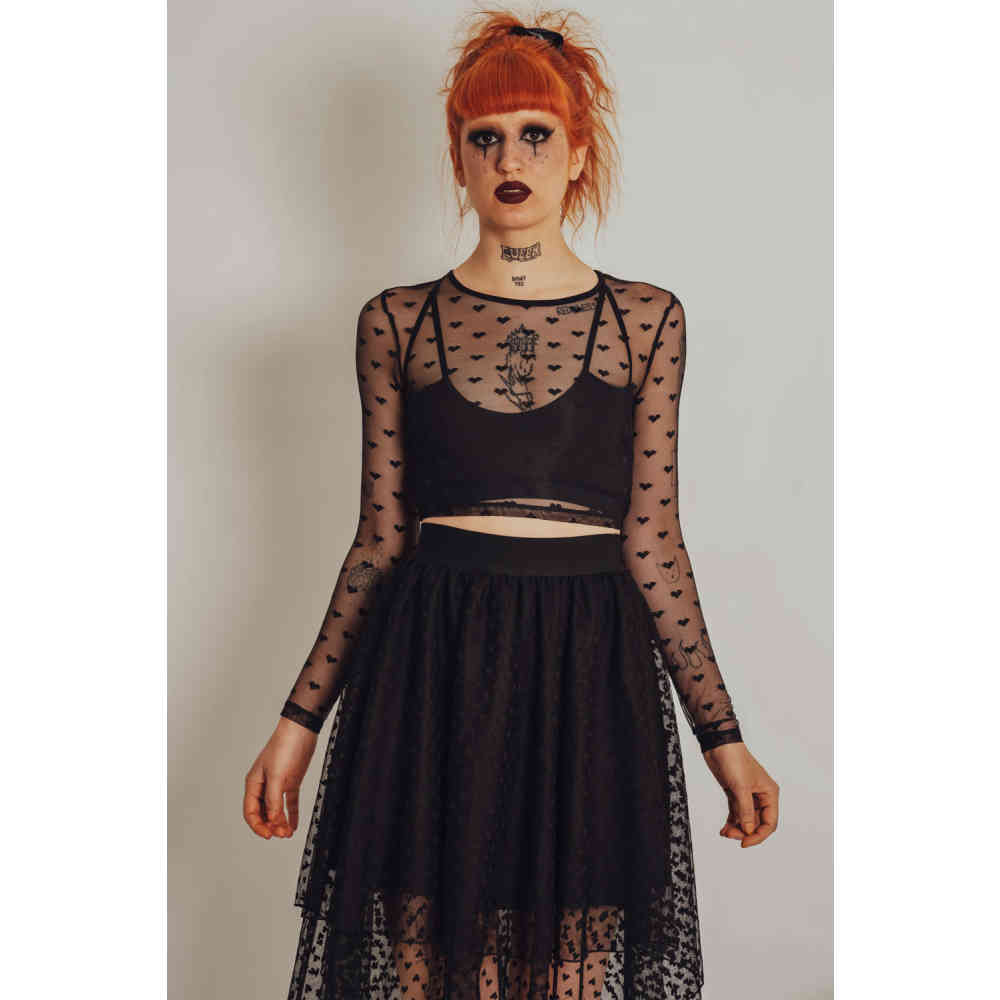 Jawbreaker - Heartcore Crop top - Zwart